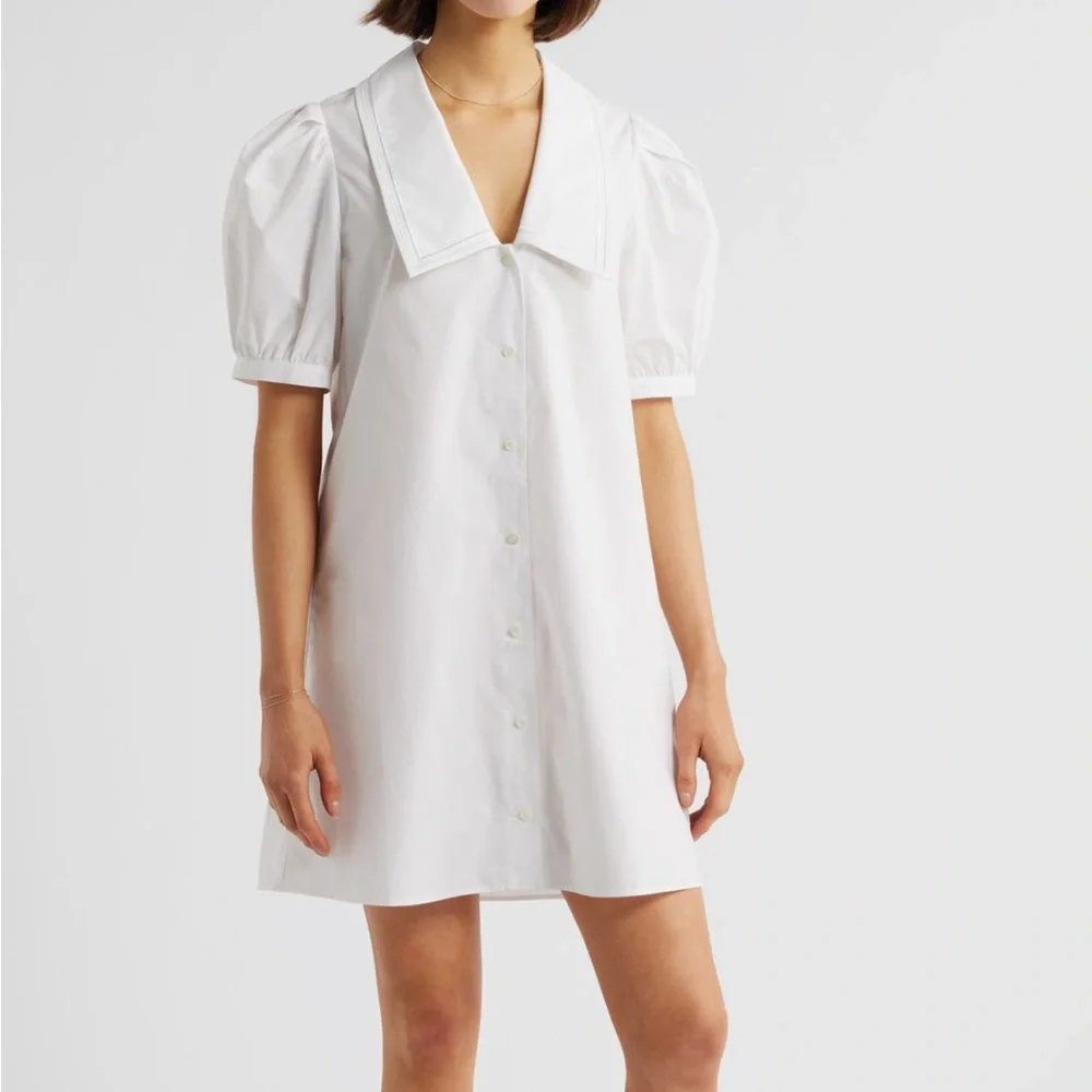 Frame The Sailor Shirtdress With Puff Sleeves - Picture 6 of 6